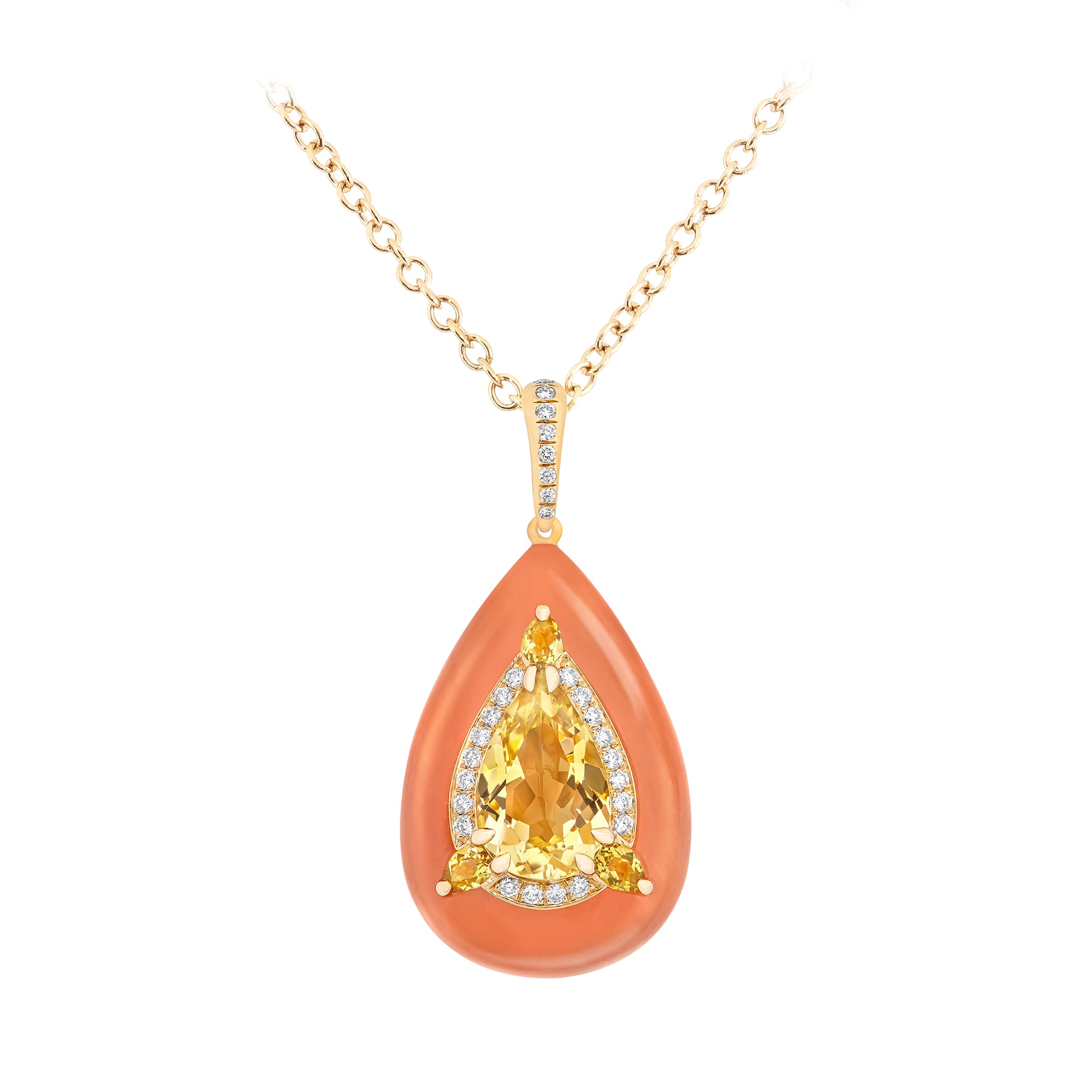 Reveal - Citrine and Eosite Pendant