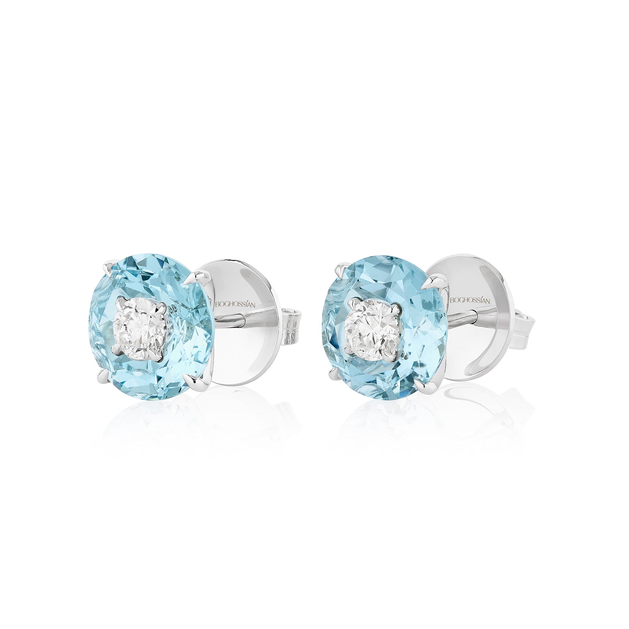 Crush - Diamond and Aquamarine Earrings