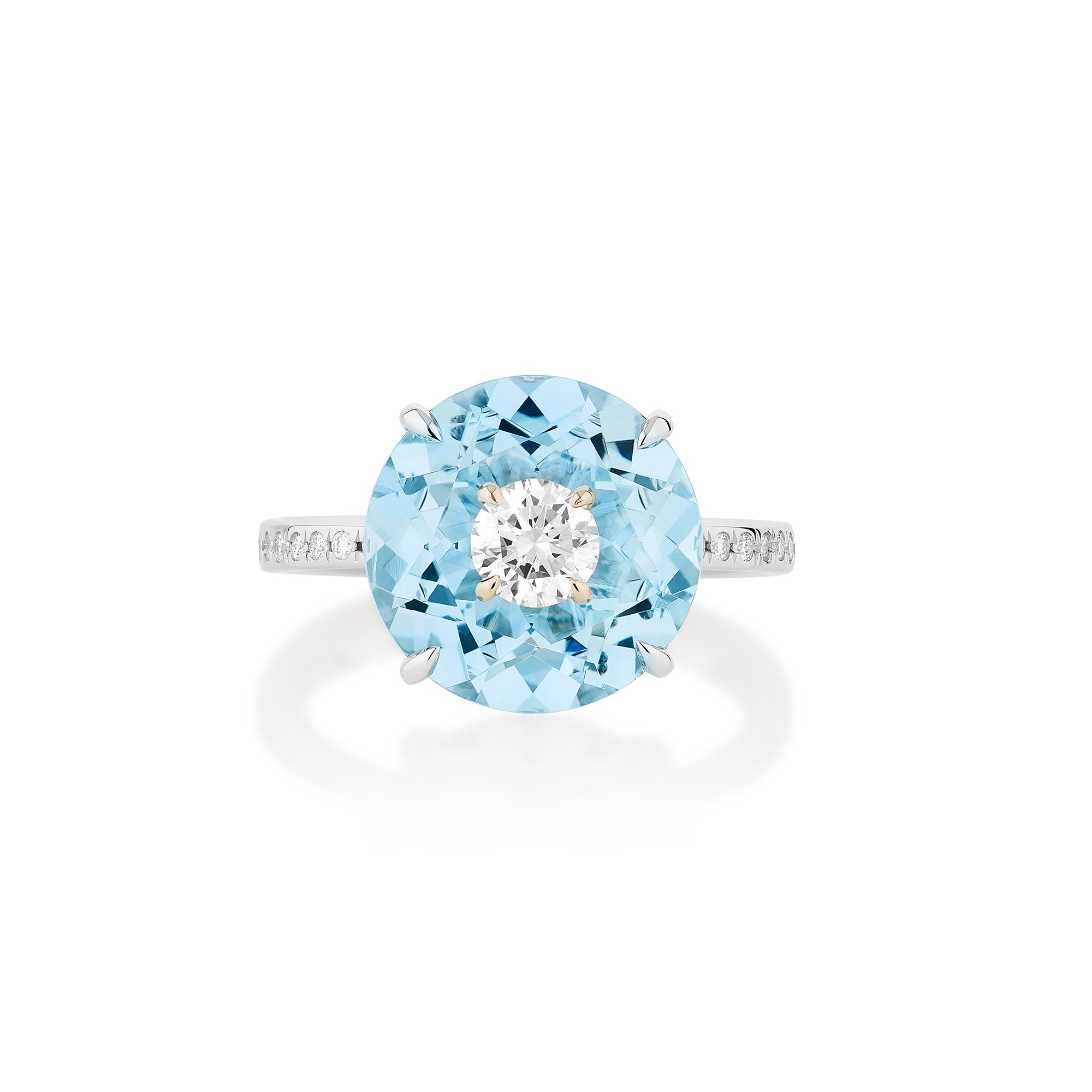 Crush - Diamond and Aquamarine Ring