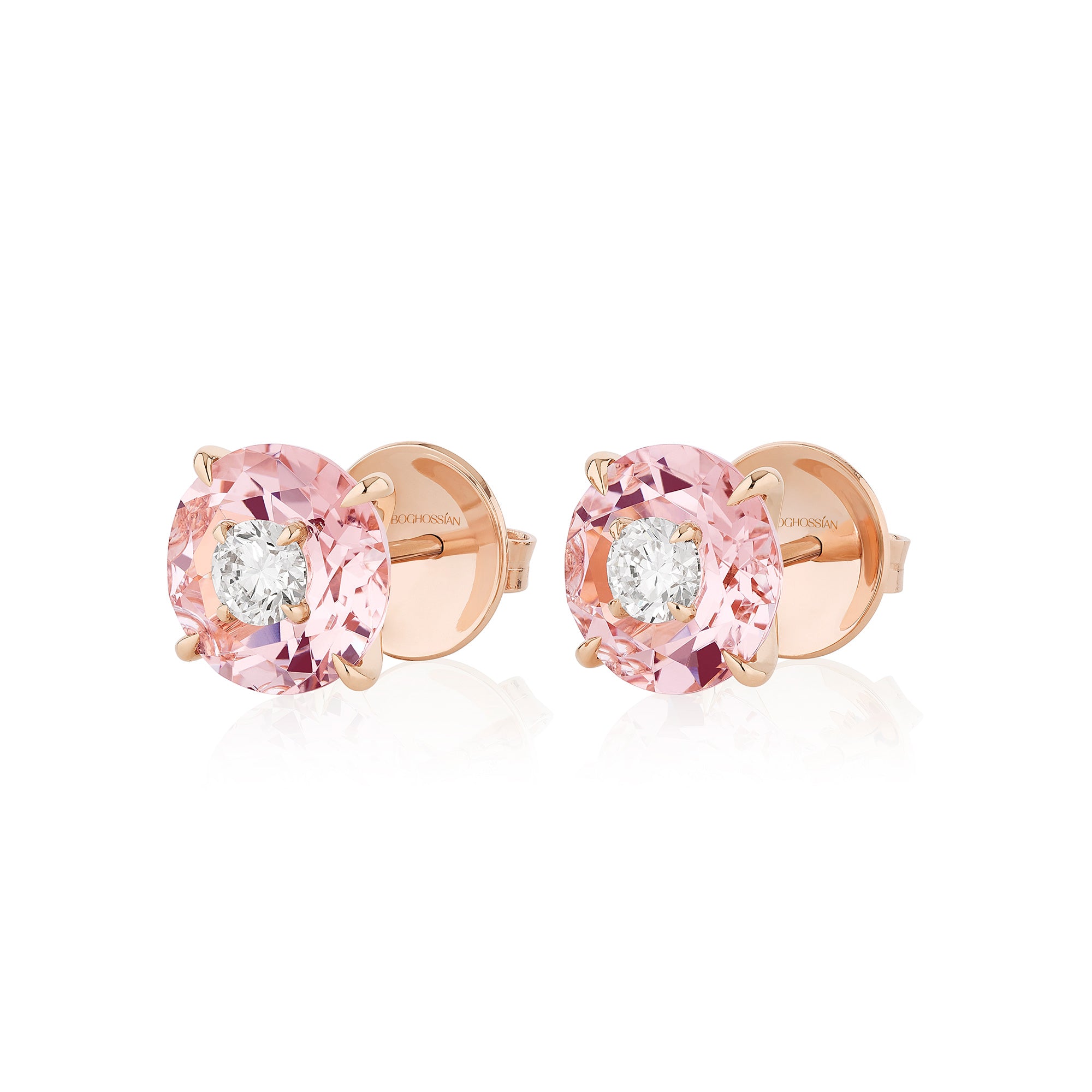 Crush - Diamond and Morganite Earrings