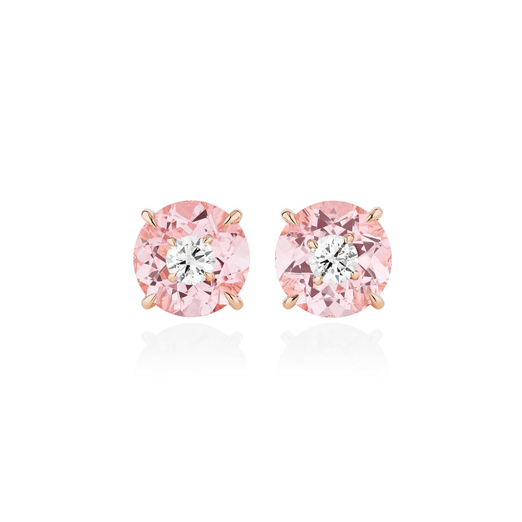 Crush - Diamond and Morganite Earrings