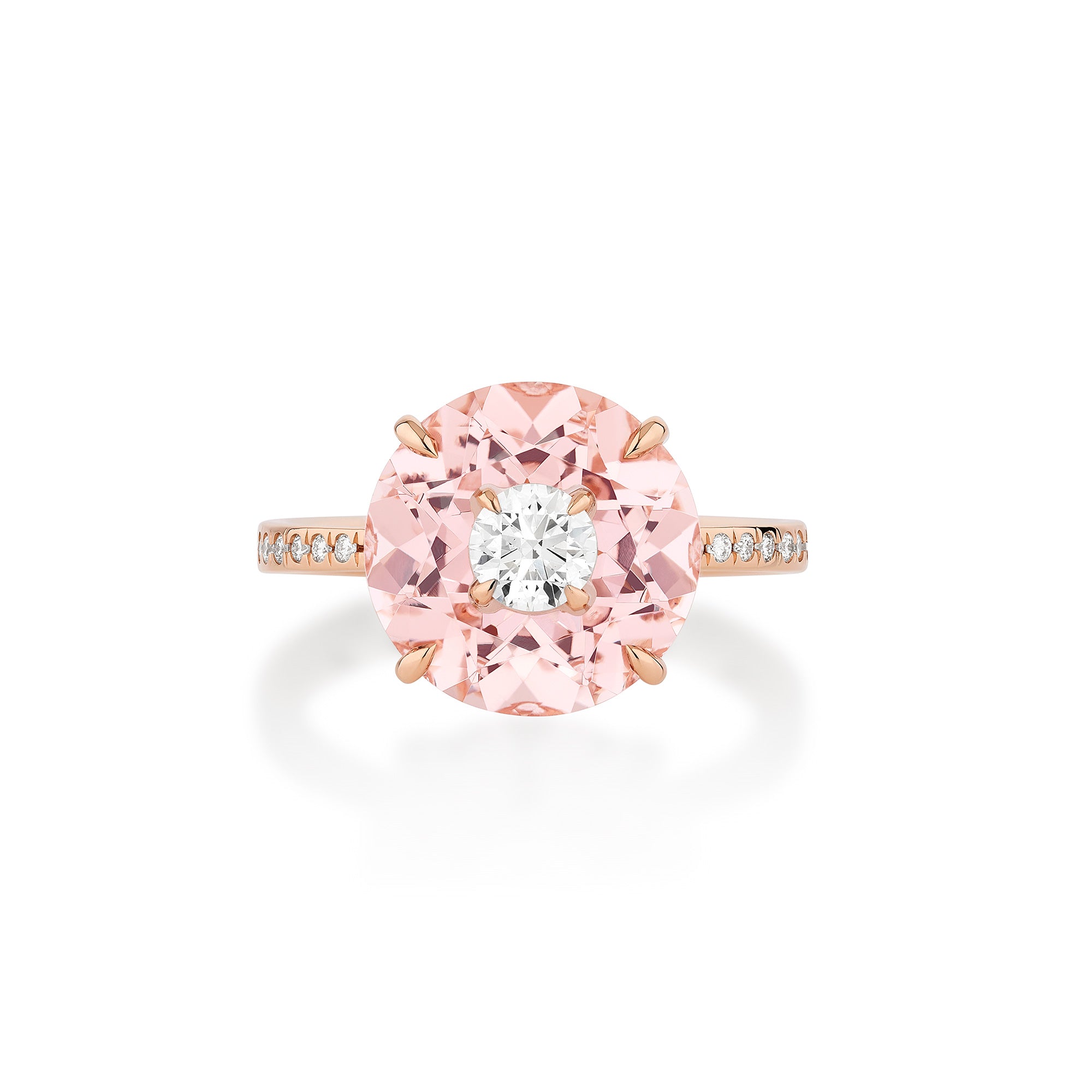 Crush - Diamond and Morganite Ring