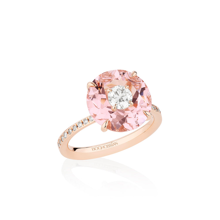 Crush - Diamond and Morganite Ring