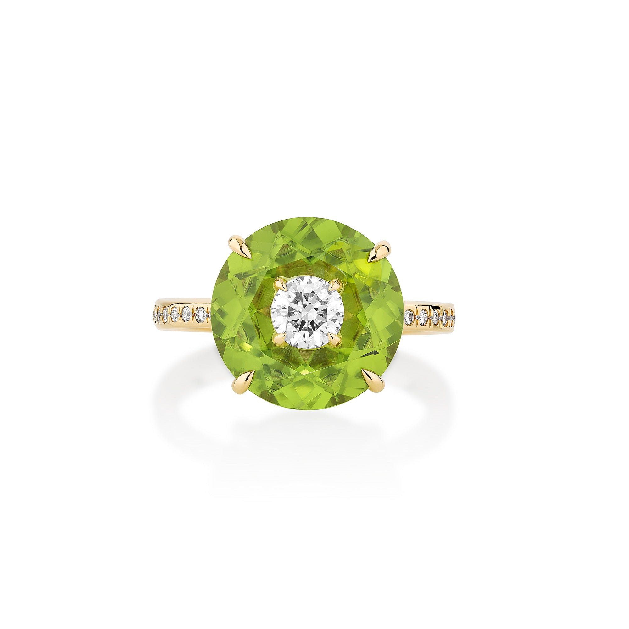 Crush - Diamond and Peridot Ring