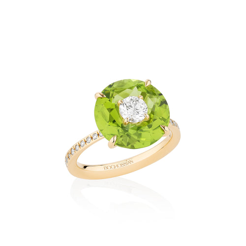 Crush - Diamond and Peridot Ring