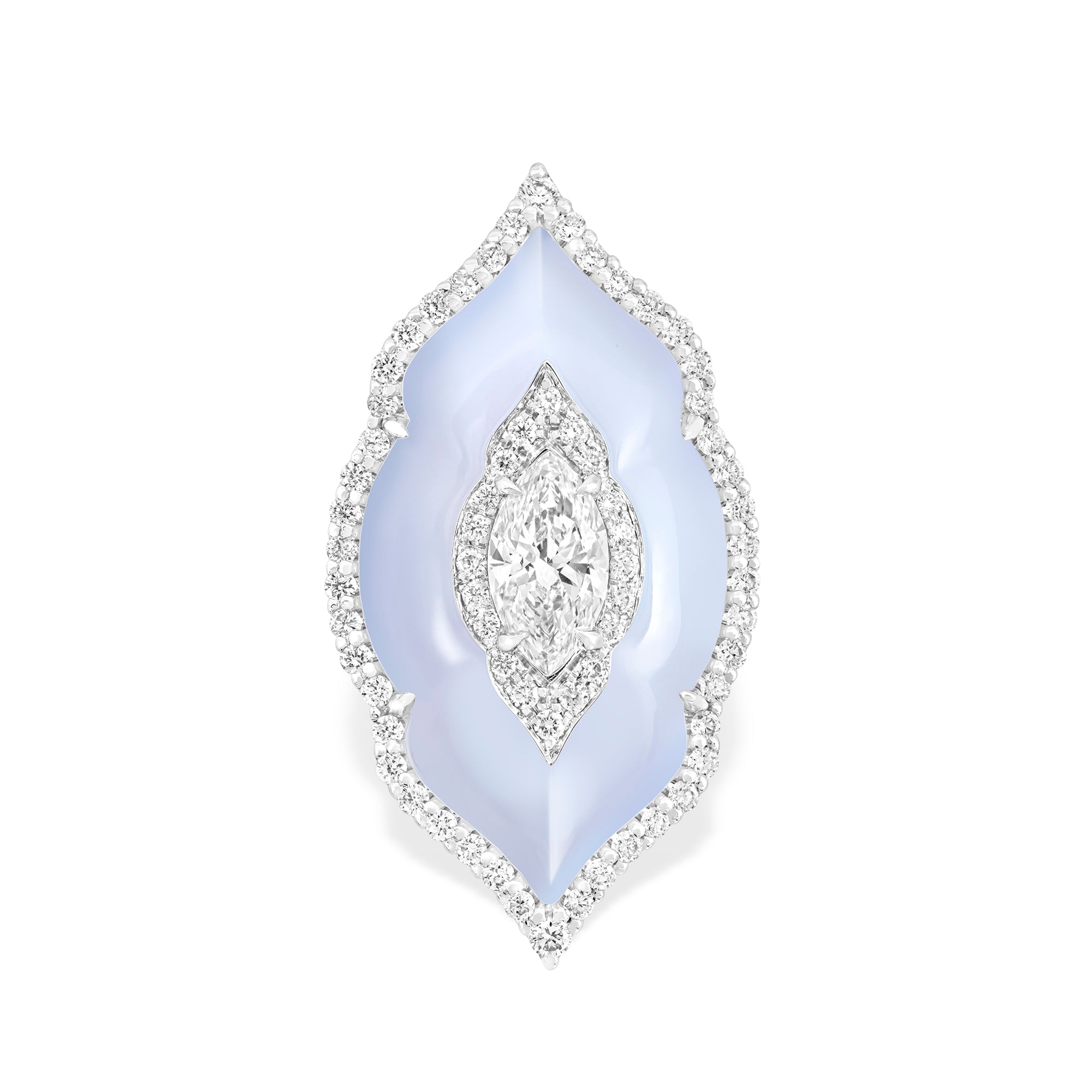 Arches - Diamond and Chalcedony Ring