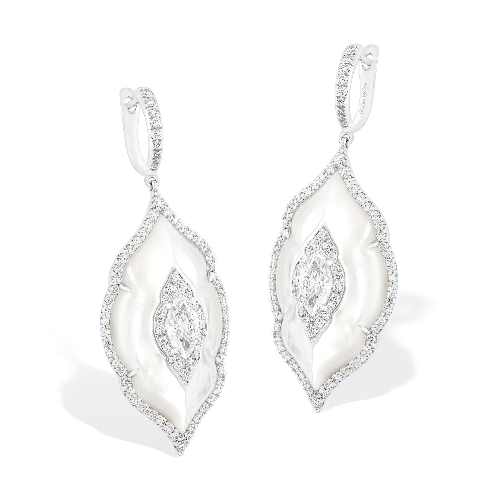 Arches - Diamond and Mother-of-pearl Earrings