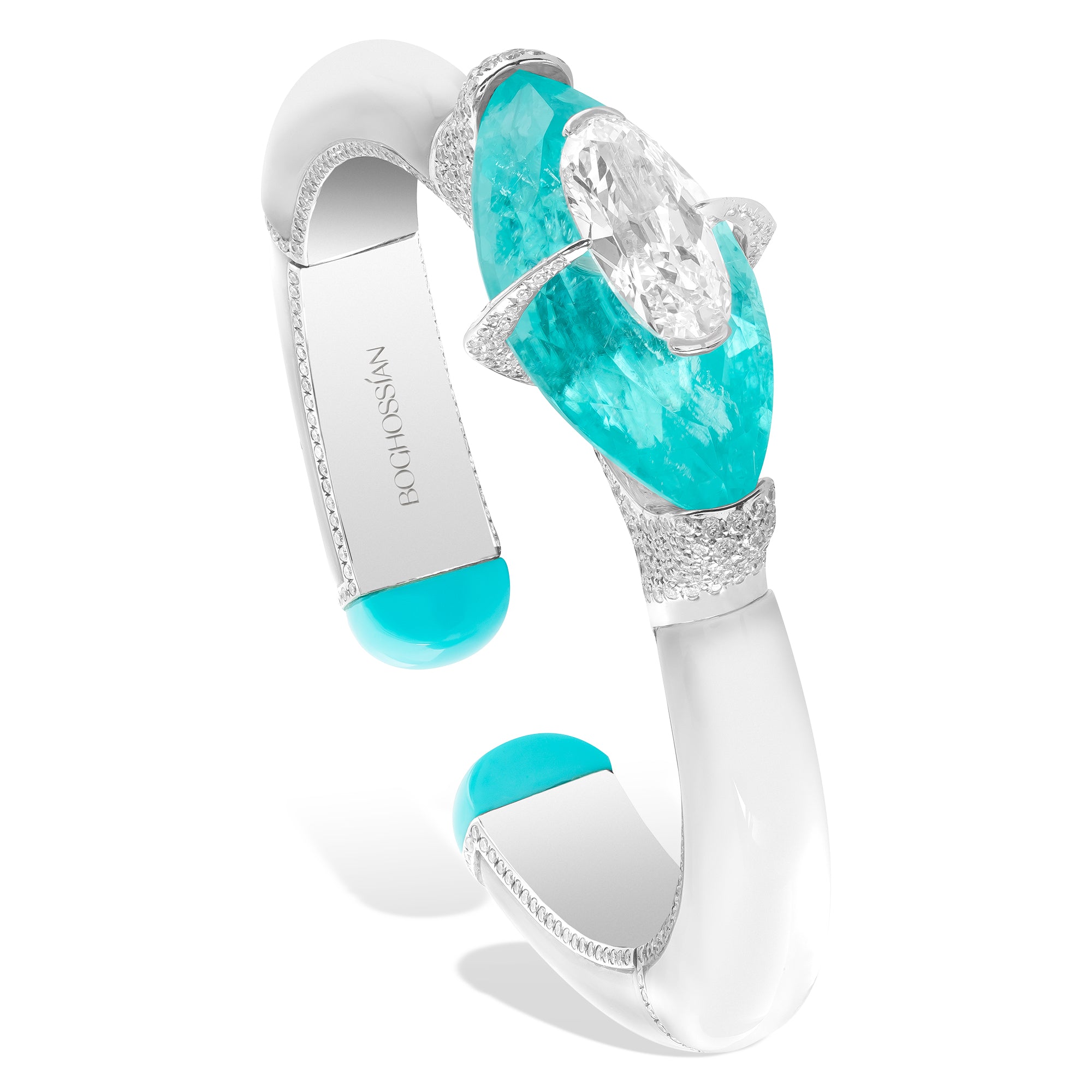 Kissing - Diamond and Paraiba Bangle