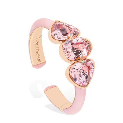 High Jewellery - Morganite, Diamond and Pink Opal Bangle