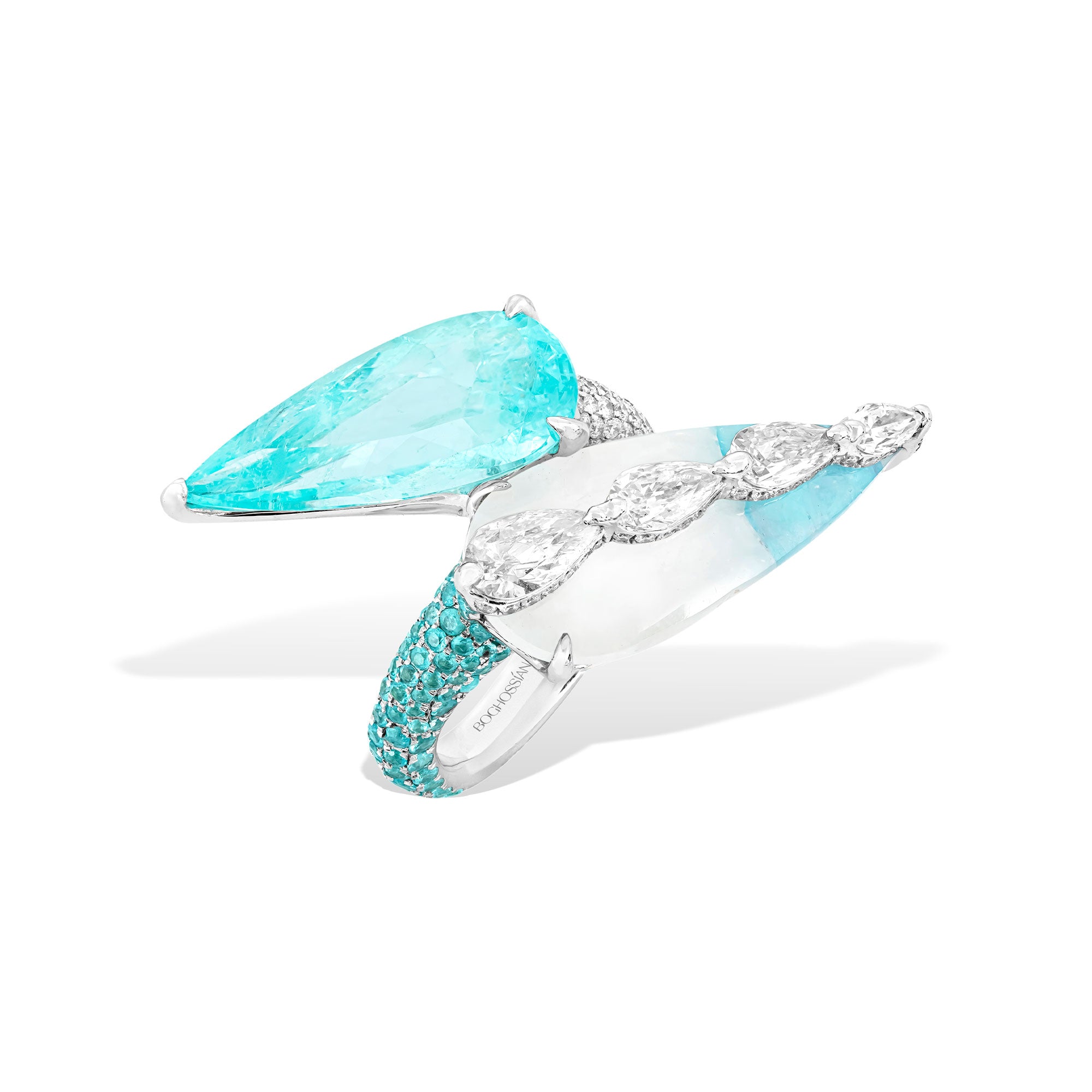 Kissing - Paraiba and Diamond Ring