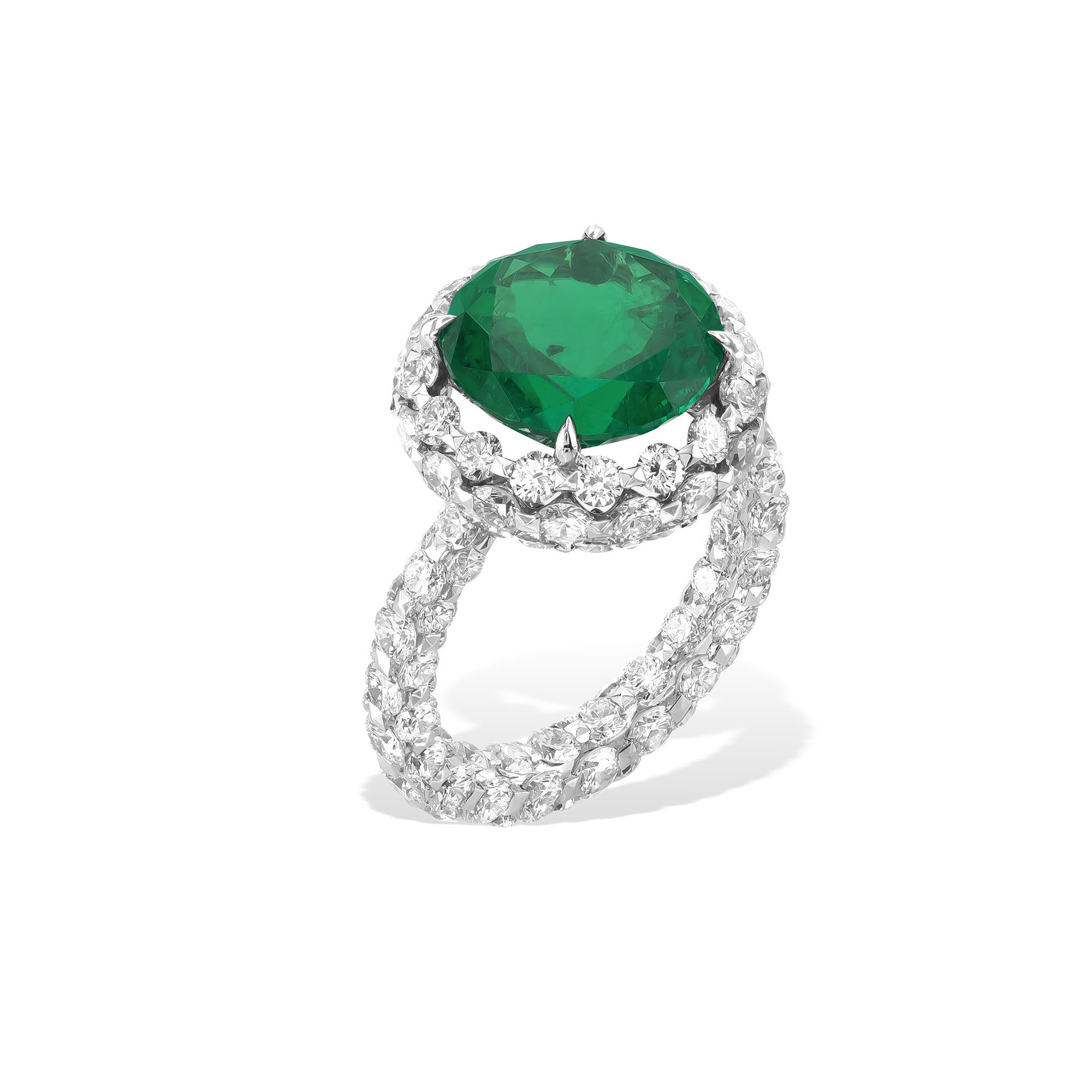 Merveilles Bridal <br>Emerald and Diamond Ring