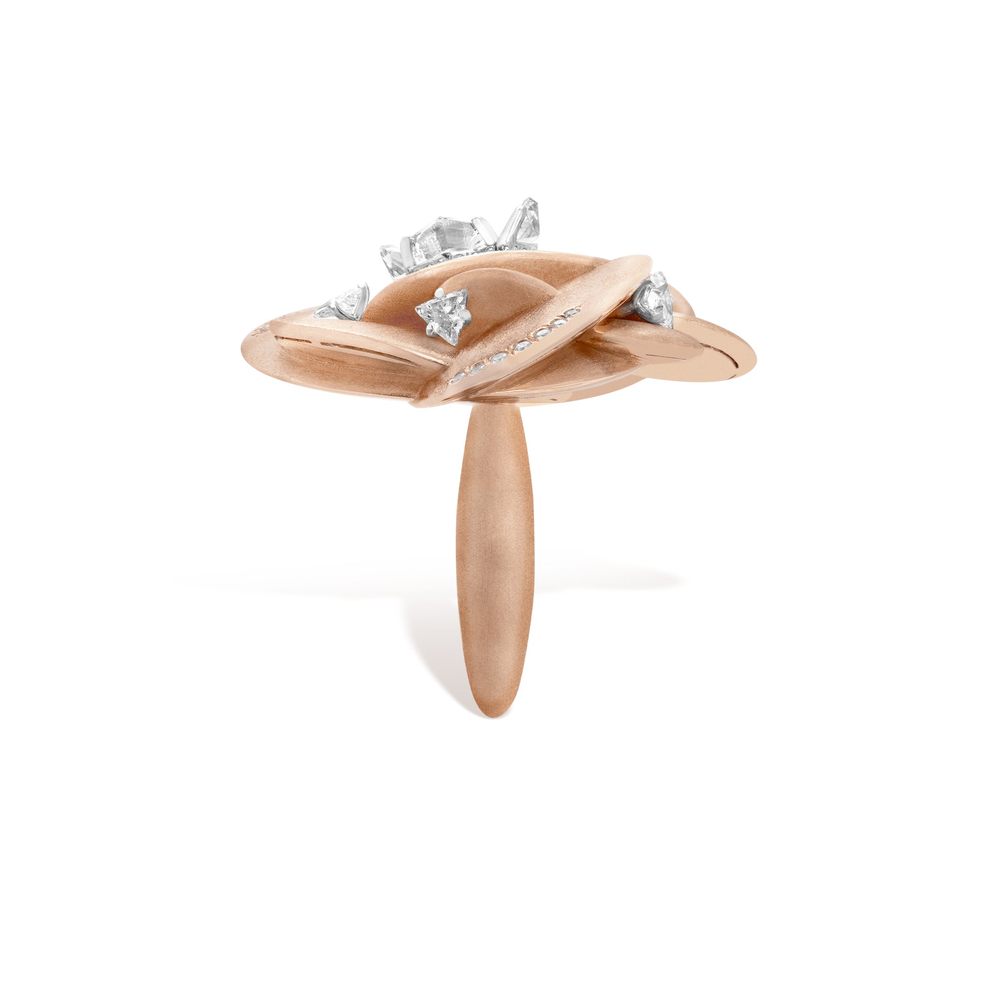Desert Rose - Rose Gold Diamond Medium Ring