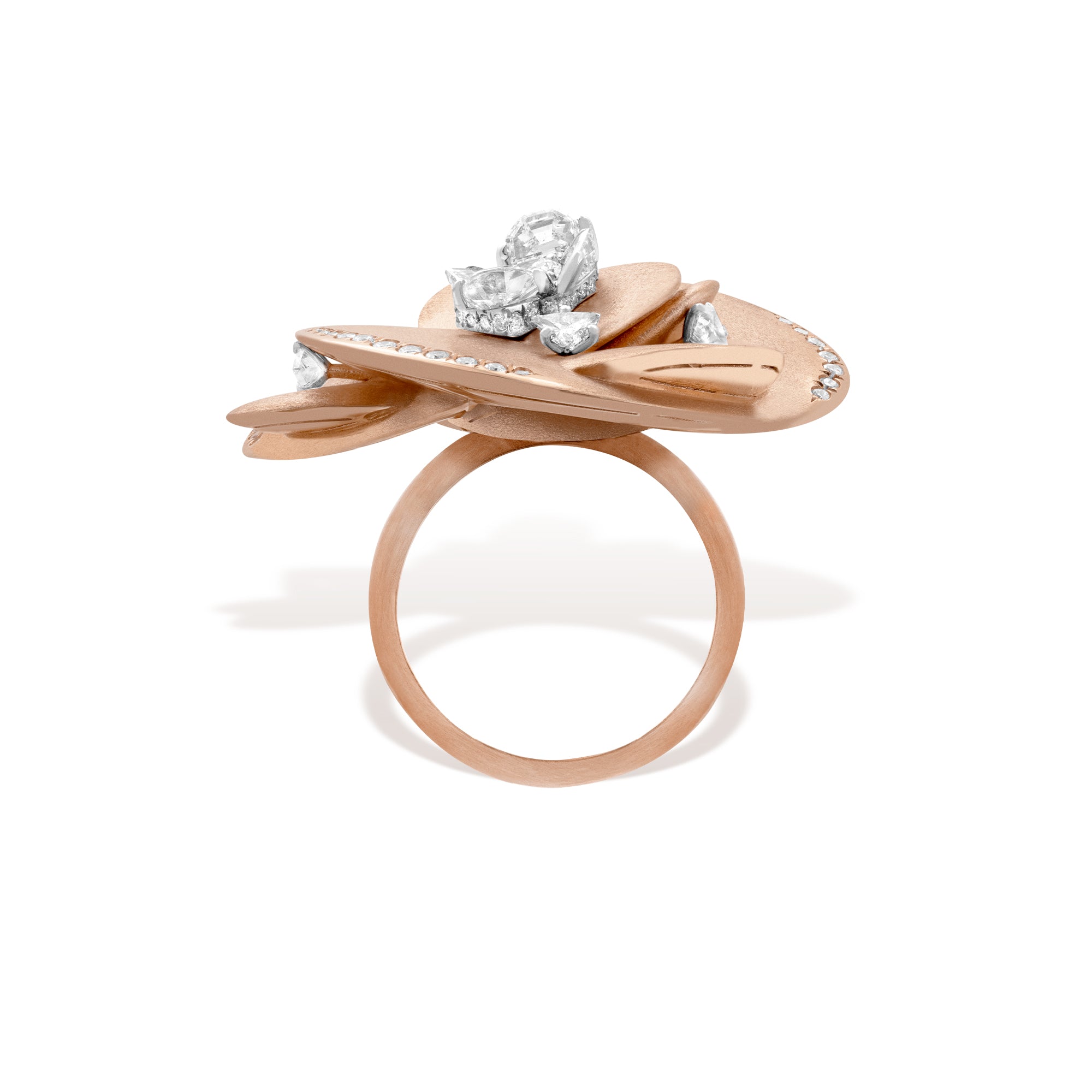 Desert Rose - Rose Gold Diamond Medium Ring