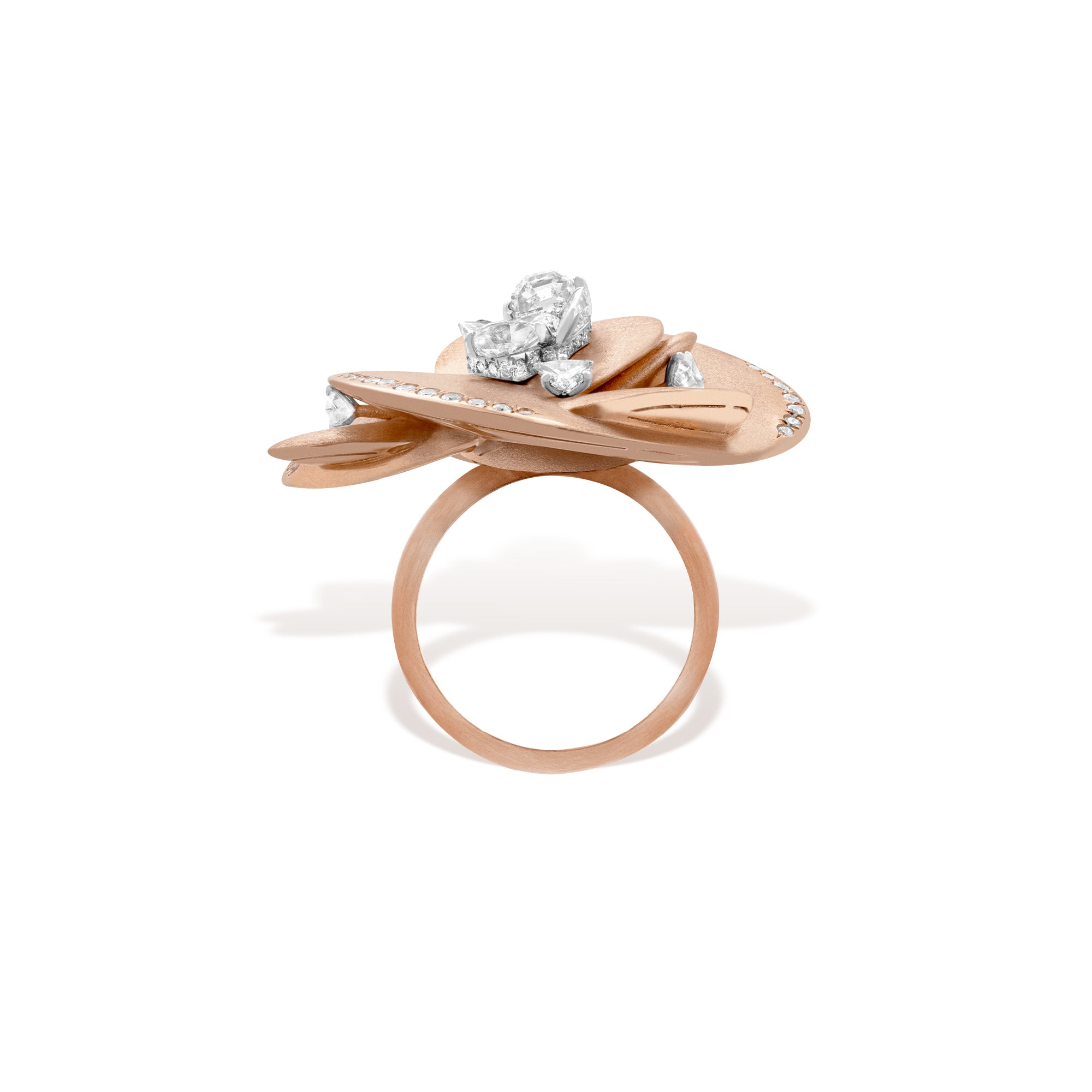 Desert Rose - Rose Gold & Diamond Small Ring