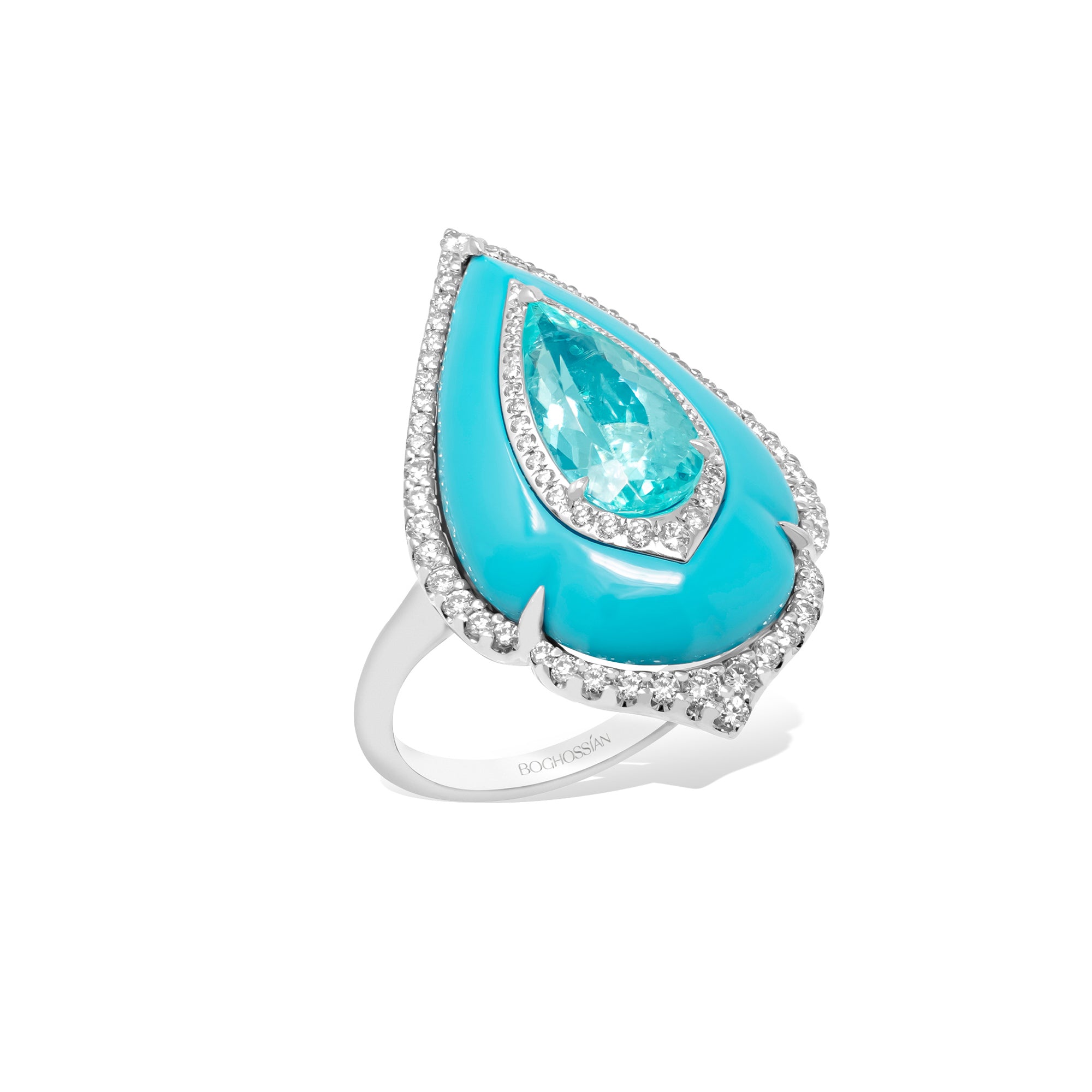 Inlay - Paraiba and Turquoise Ring