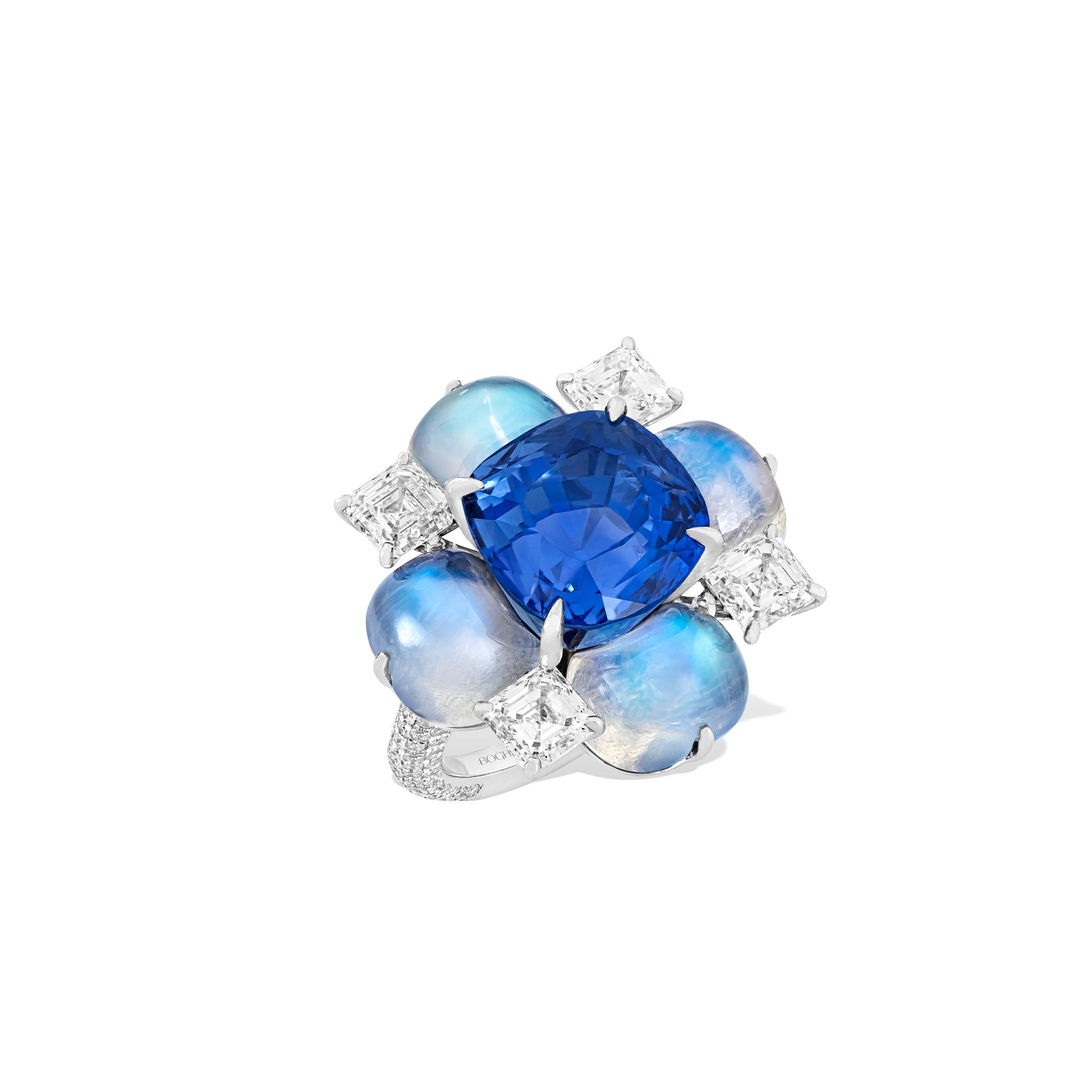 High Jewellery – Sapphire, Moonstone and Diamond Ring