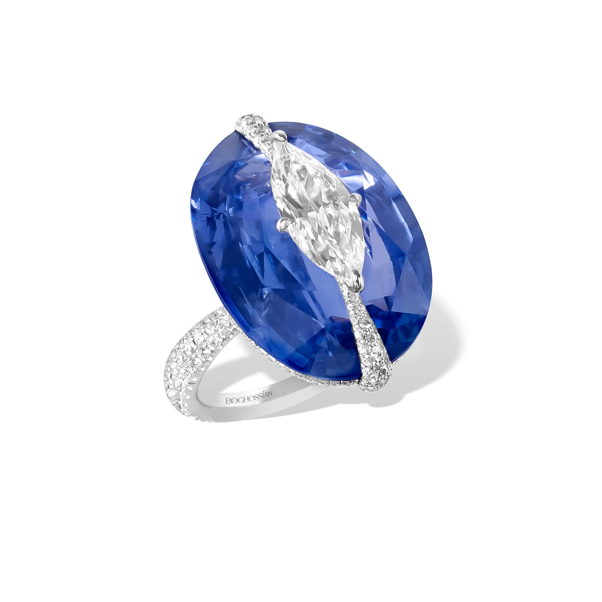 Kissing - Diamond and Sapphire Ring