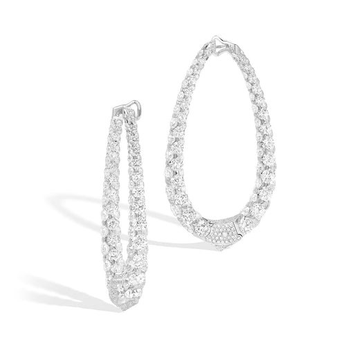 Merveilles Halo - Diamond Earrings - Extra Large