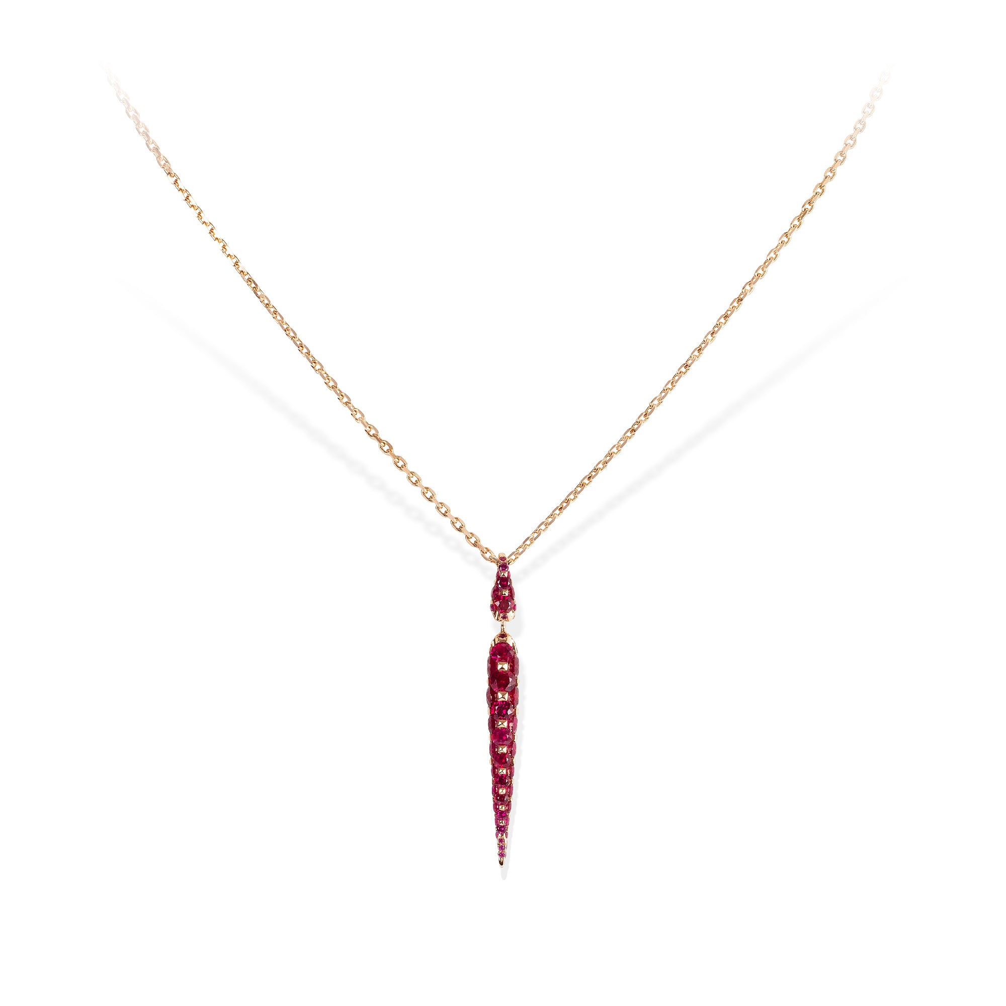 Merveilles Icicle - Ruby Pendant - Small